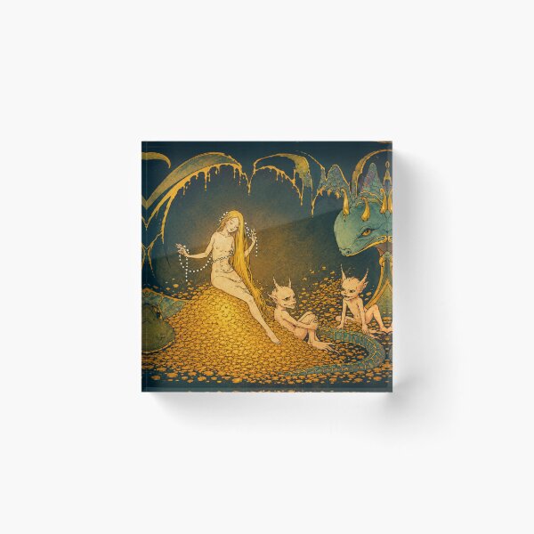 Item preview,  The Treasure of Carcassonne by Dorothy P Lathrop - Art Nouveau Fantasy Dragon Treasure Illustration for Dark Fantasy Lovers designed and sold by RickE.