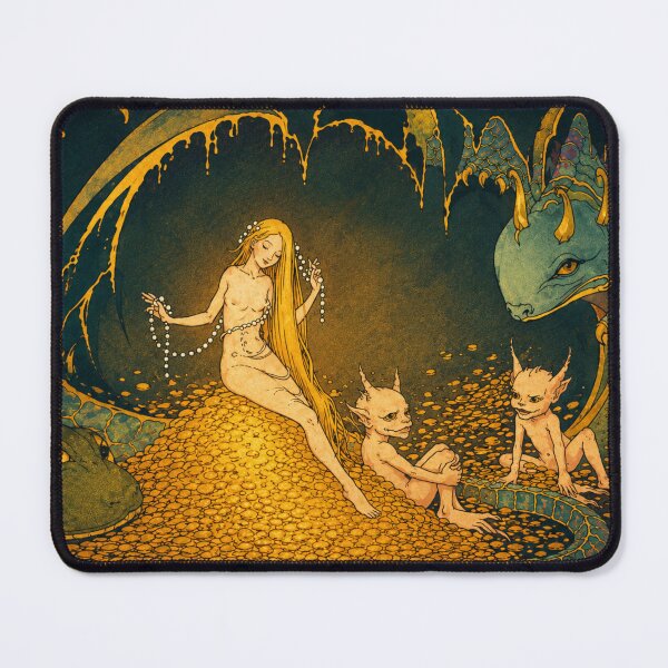 Item preview,  The Treasure of Carcassonne by Dorothy P Lathrop - Art Nouveau Fantasy Dragon Treasure Illustration for Dark Fantasy Lovers designed and sold by RickE.