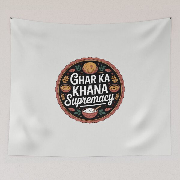 Item preview, Ghar Ka Khana Supremacy – Funny Desi Food Lover Design designed and sold by Swati Art Shop.