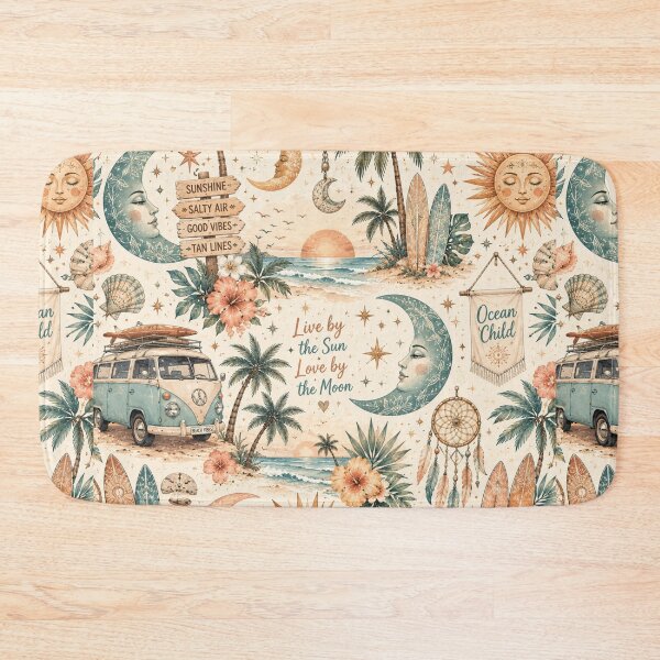 Item preview, Boho Sun and Moon Beach Pattern designed and sold by Aramdesing.