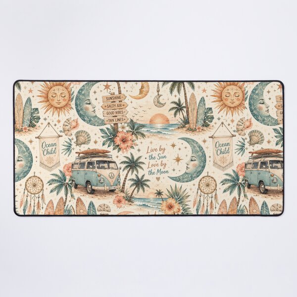 Item preview, Boho Sun and Moon Beach Pattern designed and sold by Aramdesing.