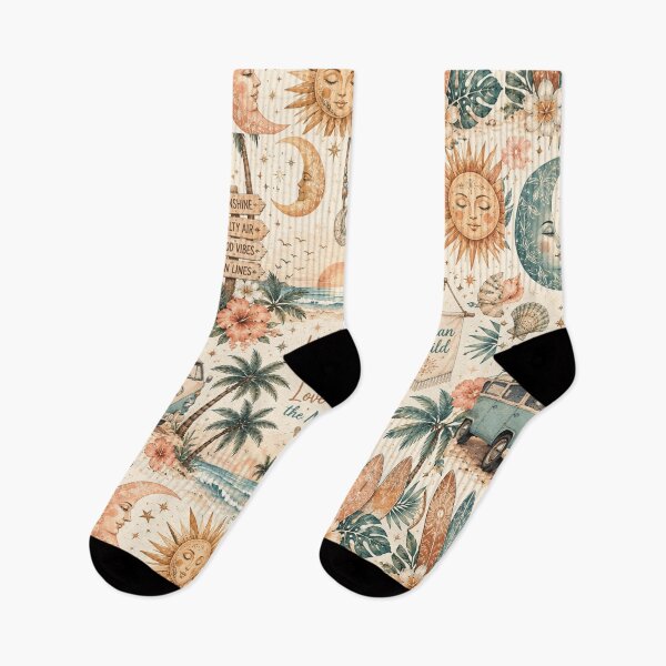 Item preview, Boho Sun and Moon Beach Pattern designed and sold by Aramdesing.