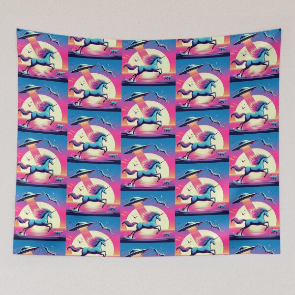 Item preview, Cosmic Unicorn and Cat – Fantasy Sci-Fi Design designed and sold by Dogandesighn.