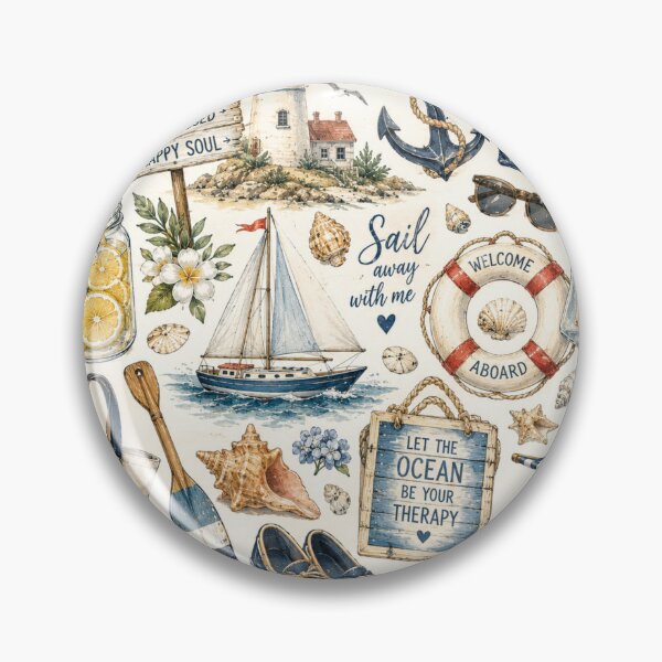 Item preview, Nautical Coastal Summer Pattern designed and sold by Aramdesing.