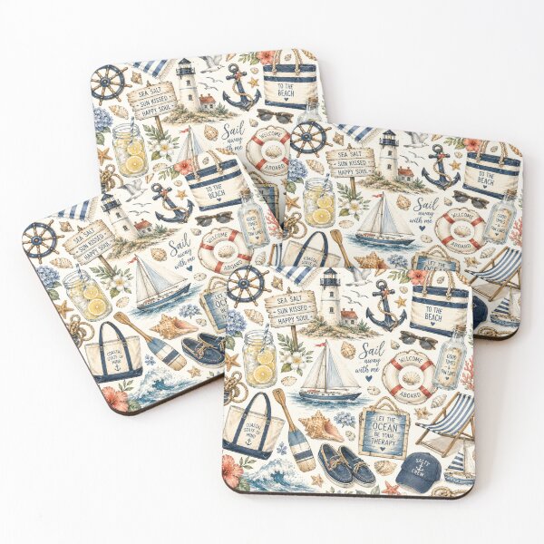 Item preview, Nautical Coastal Summer Pattern designed and sold by Aramdesing.