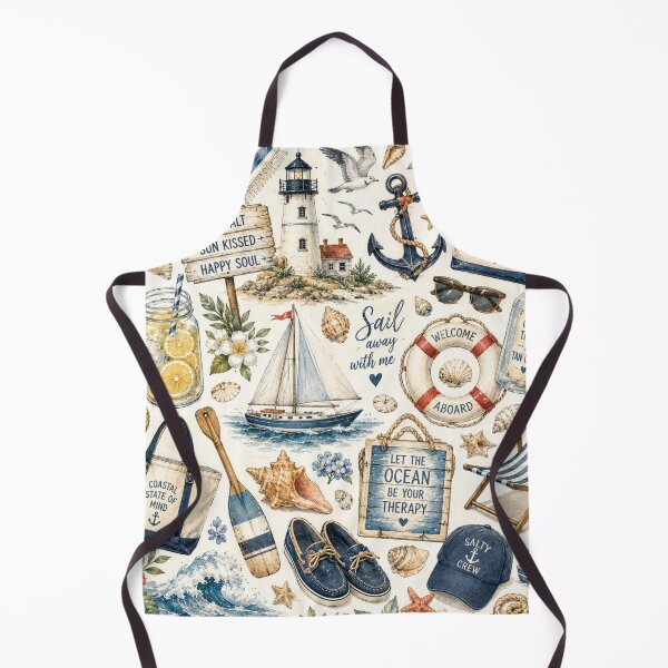 Item preview, Nautical Coastal Summer Pattern designed and sold by Aramdesing.