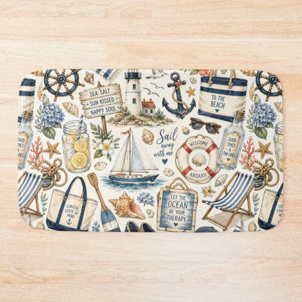 Item preview, Nautical Coastal Summer Pattern designed and sold by Aramdesing.
