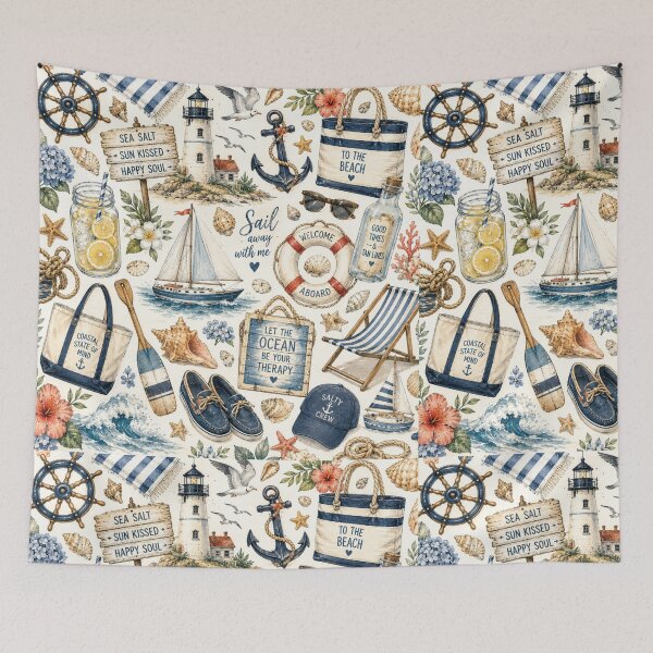 Item preview, Nautical Coastal Summer Pattern designed and sold by Aramdesing.