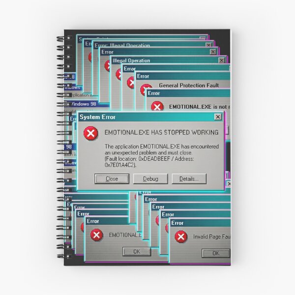 Item preview, Emotional.exe Has Stopped Working Retro Computer Error Design designed and sold by afarkar.