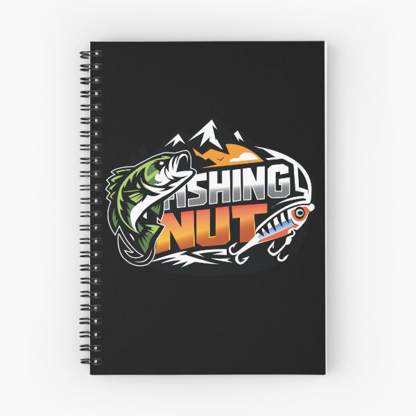 Artikelvorschau, Illustration eines Schwarzbarsches (auch Forellenbarsch genannt) mit dem Aufdruck „Fishing Nut“. entworfen und verkauft von Art-Horizon.