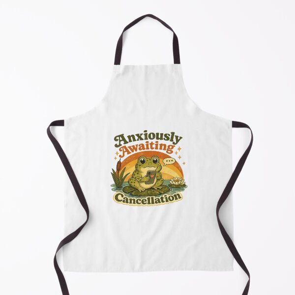 Item preview, Anxiously Awaiting Cancellation – Retro Frog Anxiety Humor designed and sold by Sigils & Saints.