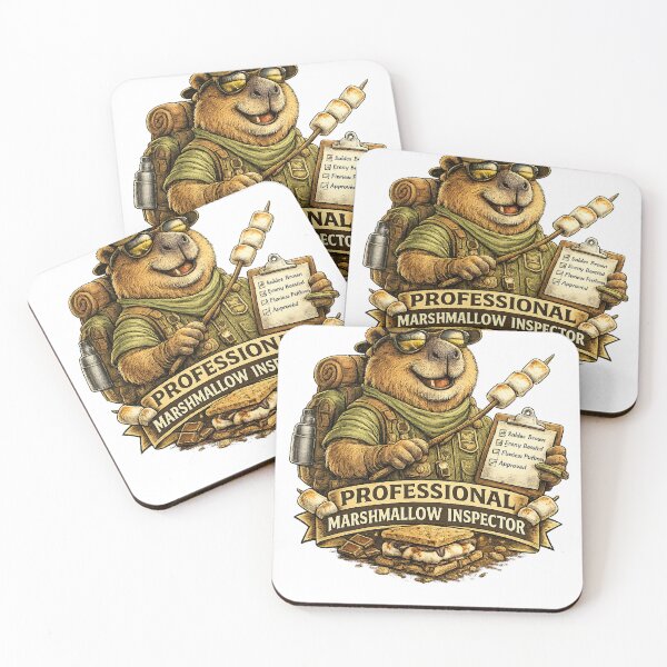 Item preview, Professional Marshmallow Inspector – Funny Camping Capybara Outdoor Adventure designed and sold by Ermicioi.