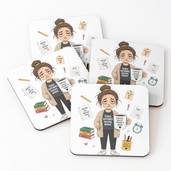 Item preview, Teacher Life Coffee Chaos Humor designed and sold by NovaMint2412.