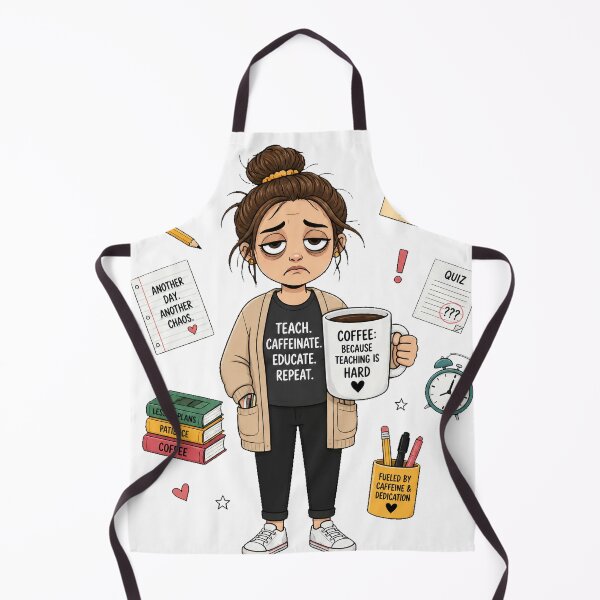 Item preview, Teacher Life Coffee Chaos Humor designed and sold by NovaMint2412.