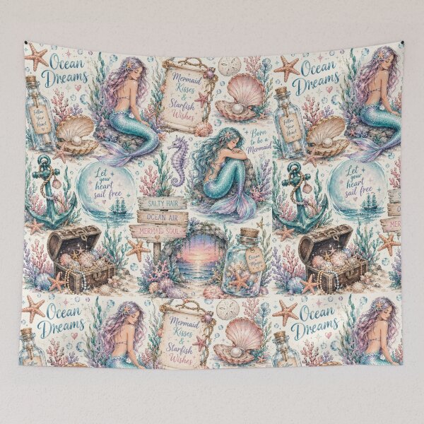 Item preview, Mermaid Ocean Dreams Pattern designed and sold by Aramdesing.