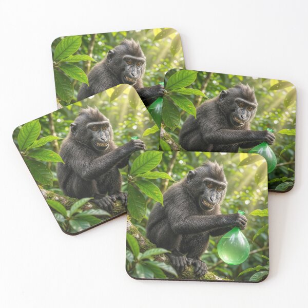 Item preview, Mischievous Black Crested Macaque   designed and sold by Tridentulus.