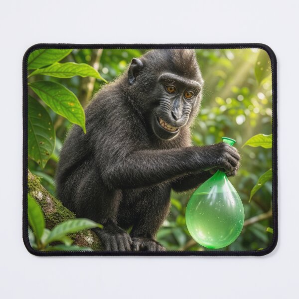 Item preview, Mischievous Black Crested Macaque   designed and sold by Tridentulus.