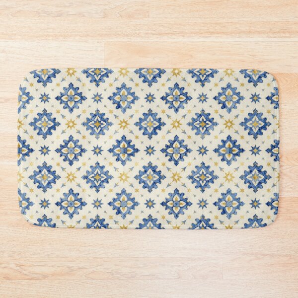 Item preview, Mediterranean Blue Tile Pattern | Watercolor Ceramic Motif Design designed and sold by Ioanna-Studio.