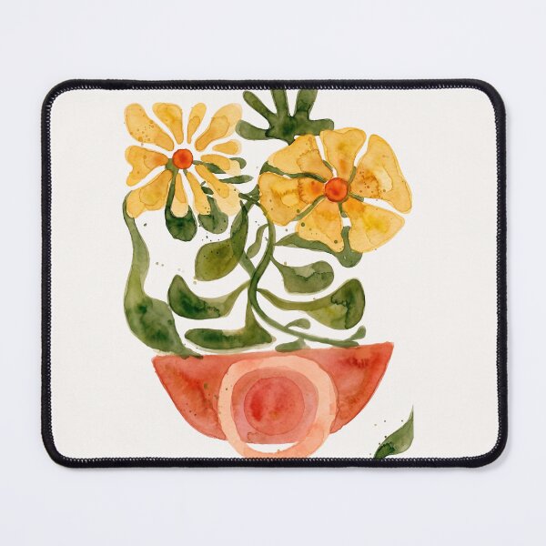 Item preview, Watercolor Boho Flowers in Terracotta Bowl designed and sold by MoonOpuluna.