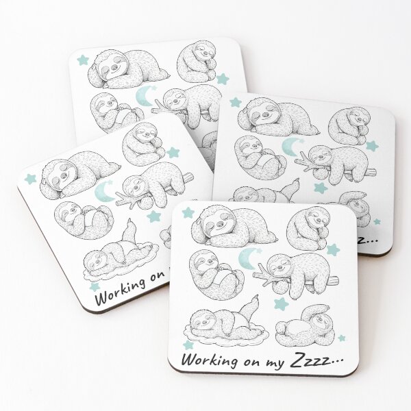 Item preview,     Cozy Sleepy Sloths Working on Zzz designed and sold by HumTumMe.