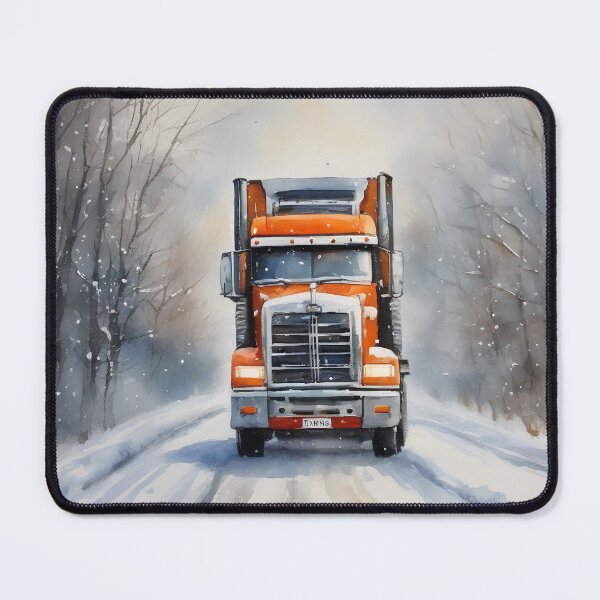 Item preview,  Winter Freight – Majestic Semi-Truck Watercolor Art designed and sold by UmSkelig834.