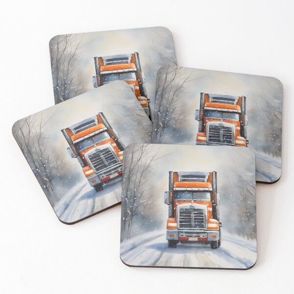 Item preview,  Winter Freight – Majestic Semi-Truck Watercolor Art designed and sold by UmSkelig834.