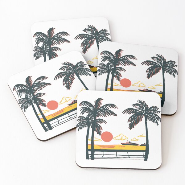 Item preview, Tropical Beach Palm Tree Sunset designed and sold by INK-ORA.