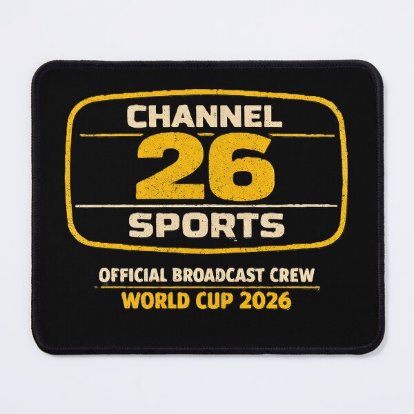 Item preview, Channel 26 Sports – Official Broadcast Crew – World Cup 2026 Retro Tee designed and sold by WhisperFrame.