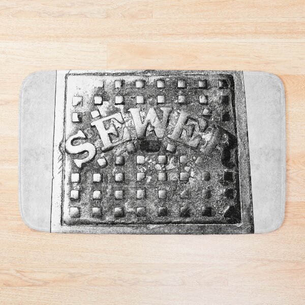 Item preview, Vintage Cast Iron Square Sewer Manhole Cover Urban Dark designed and sold by Ghoul Enterprises.