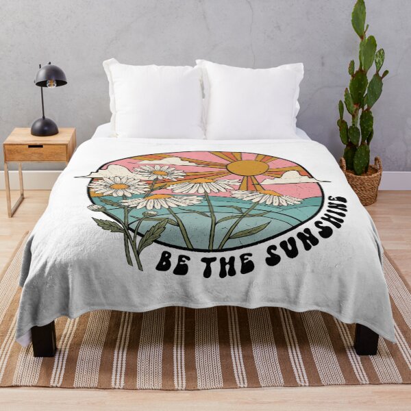 Item preview, Retro 70s Distressed Daisy Sunset Be The Sunshine designed and sold by rediscoveredapp.