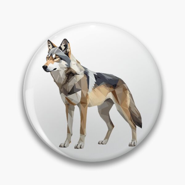 Item preview, Wolf Minimalistic Geometric Art designed and sold by Origaminimal.