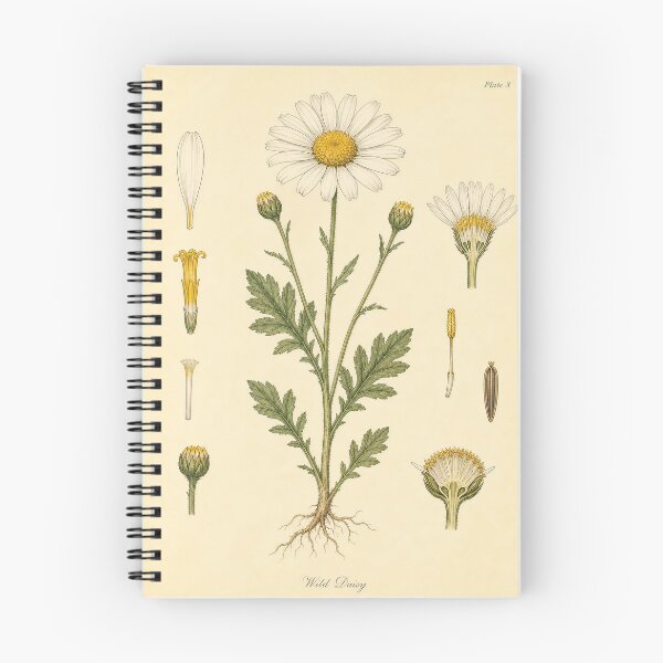 Item preview, Scientific Wild Daisy Vintage Botanical Encyclopedia Plate designed and sold by NuvoraNest.