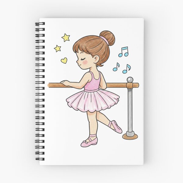 Item preview, Cute Little Ballerina Dance Barre Watercolor Illustration designed and sold by Inka Moon Design.