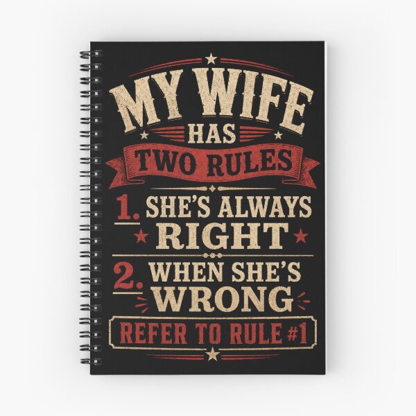 Item preview, My Wife Has Two Rules – Funny Marriage Humor Vintage Design designed and sold by MargaretaArt.