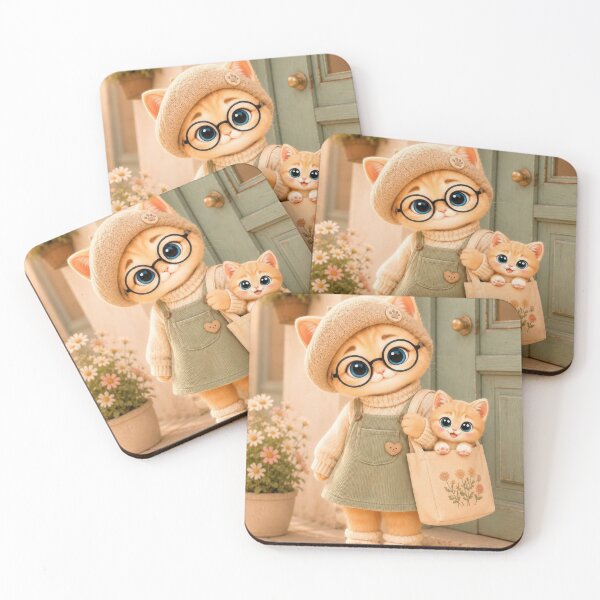 Item preview, Cute Kawaii Kitten Door Art  designed and sold by dreamybyana.