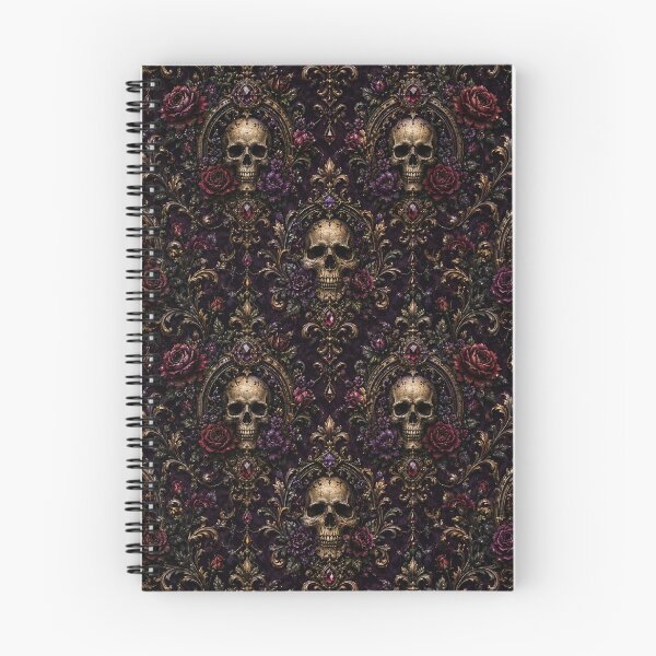 Item preview, Gothic Baroque Skull & Crimson Rose Damask - Royal Macabre designed and sold by cabuks.