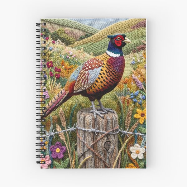 Item preview, Yarn Pheasant on Yarn Fence Post designed and sold by Tridentulus.