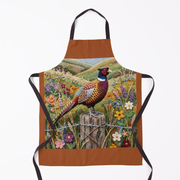 Item preview, Yarn Pheasant on Yarn Fence Post designed and sold by Tridentulus.