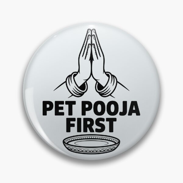 Item preview, Pet Pooja First – Funny Desi Food Priority Design designed and sold by Swati Art Shop.