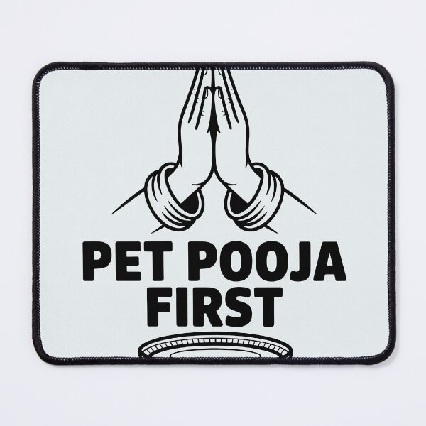 Item preview, Pet Pooja First – Funny Desi Food Priority Design designed and sold by Swati Art Shop.