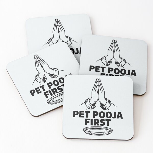 Item preview, Pet Pooja First – Funny Desi Food Priority Design designed and sold by Swati Art Shop.