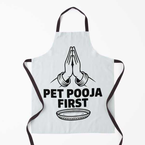 Item preview, Pet Pooja First – Funny Desi Food Priority Design designed and sold by Swati Art Shop.