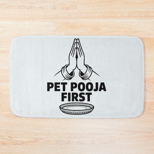 Item preview, Pet Pooja First – Funny Desi Food Priority Design designed and sold by Swati Art Shop.
