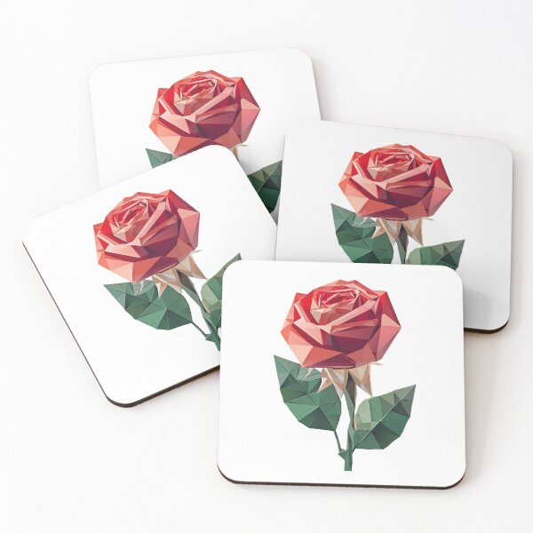 Item preview, Rose Minimalistic Geometric Art designed and sold by Origaminimal.