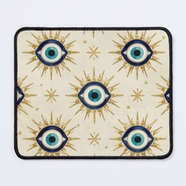 Item preview, Golden Evil Eye Pattern | Mediterranean Nazar Watercolor Design designed and sold by Ioanna-Studio.