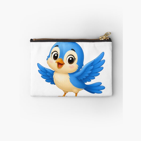 Item preview, Cute Cartoon Bluebird - Happy Little Flying Bird Illustration designed and sold by ToonyTeez.