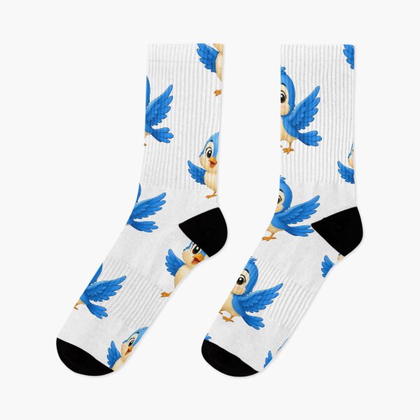 Item preview, Cute Cartoon Bluebird - Happy Little Flying Bird Illustration designed and sold by ToonyTeez.