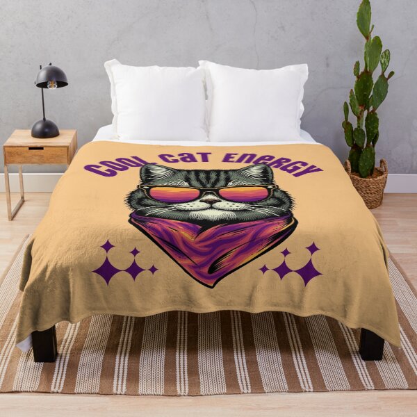 Item preview, Cool Cat Energy Retro Sunglasses Funny Cat Lover Design designed and sold by Sachie's Studio.