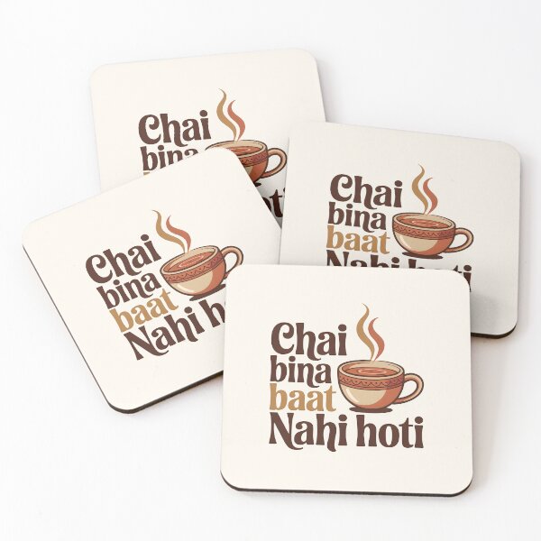 Item preview, Chai Bina Baat Nahi Hoti – Funny Desi Chai Lover Design designed and sold by Swati Art Shop.