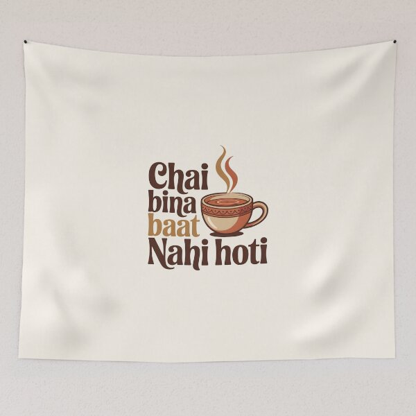 Item preview, Chai Bina Baat Nahi Hoti – Funny Desi Chai Lover Design designed and sold by Swati Art Shop.